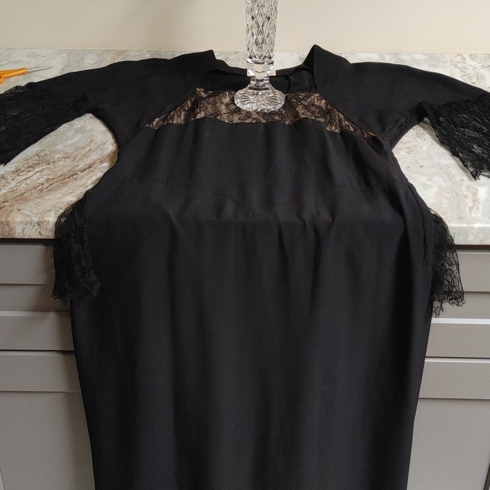 Addys' California Very Vintage Black Gown Size M - Picture 14 of 16